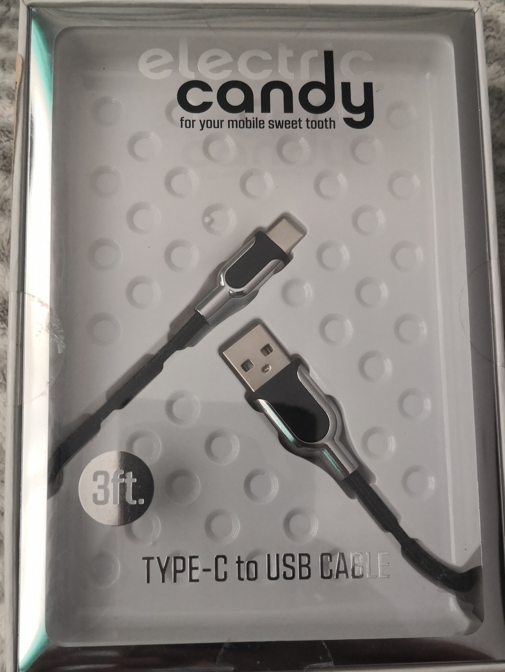 Electric Family Type-C to USB Cable - Black and Silver